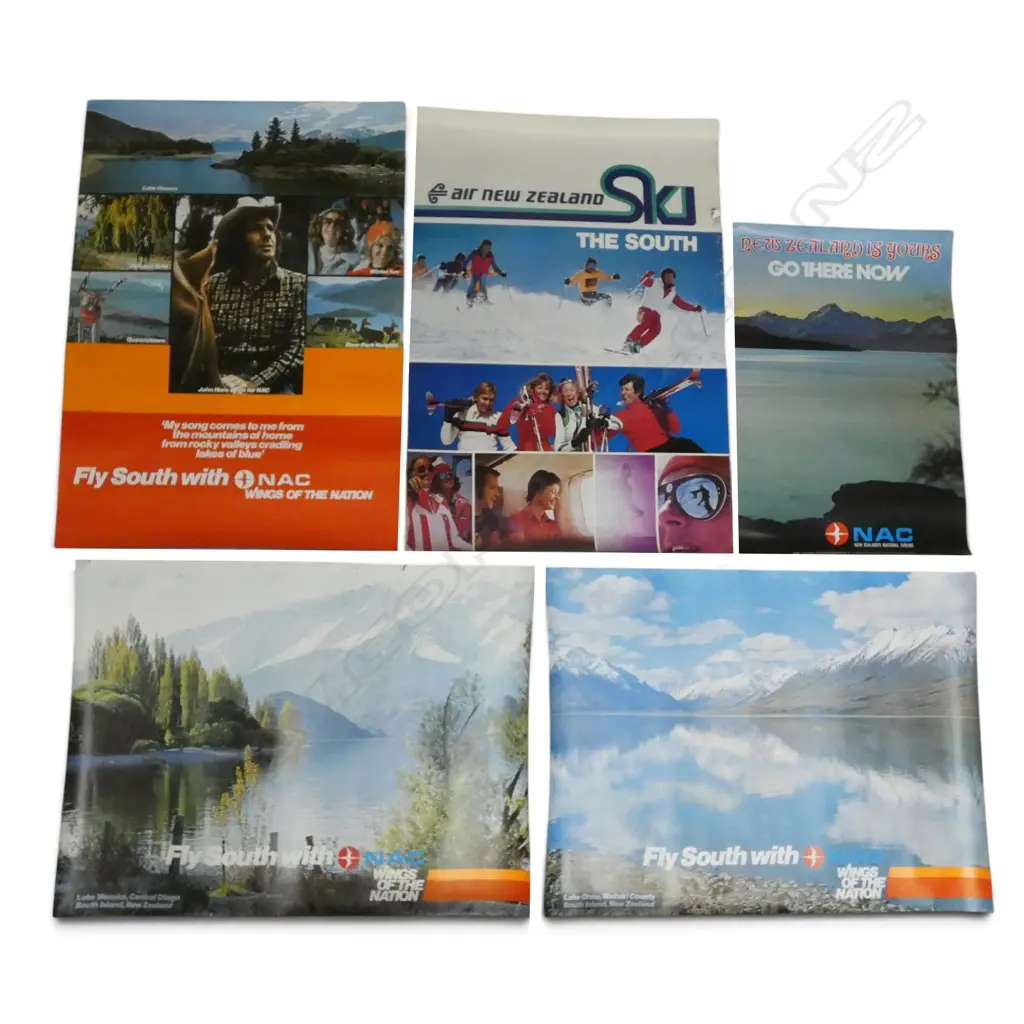 5 VINTAGE NEW ZEALAND TRAVEL POSTERS: SEE DESCRIPTION Image 1++