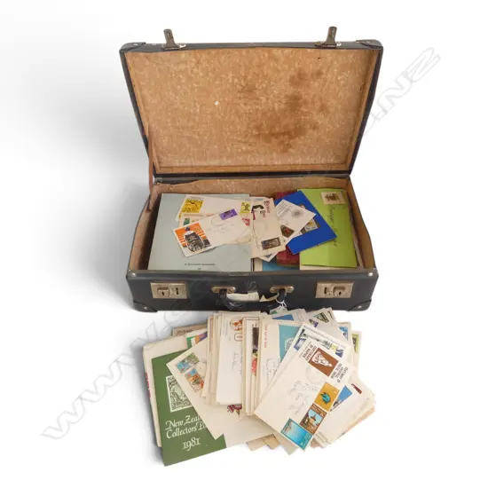VINTAGE SUITCASE w. ASST. FDCs