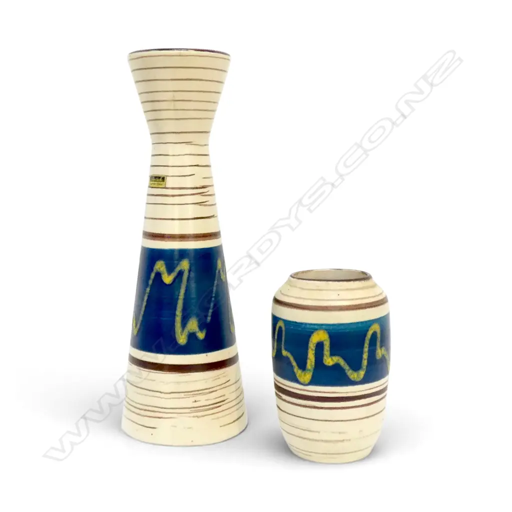 2 WEST GERMAN SCHEURICH KERAMIC VASES 238 & 250 H.320mm Image 1++