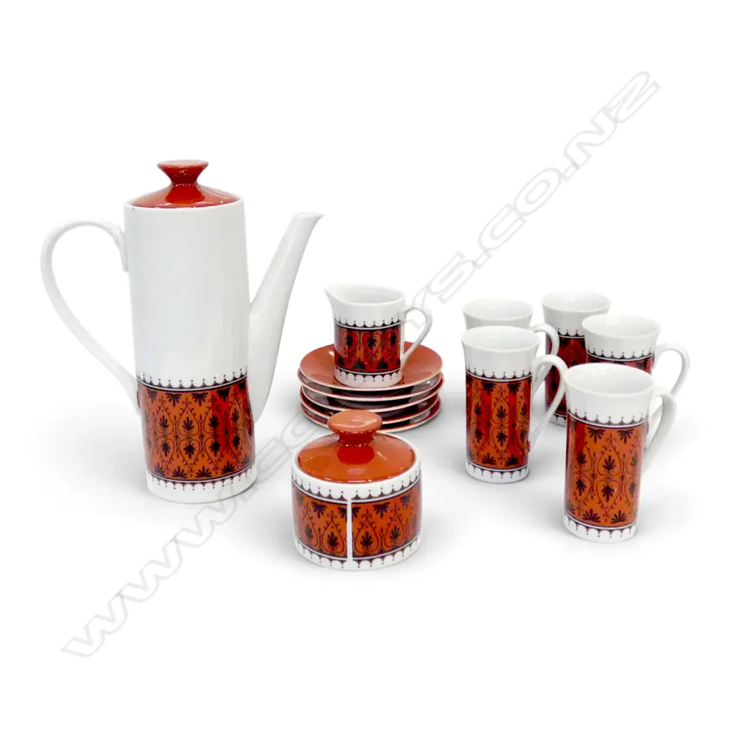 5 PLACE MIKASA 'BROCADE' COFFEE SERVICE  Image 1++