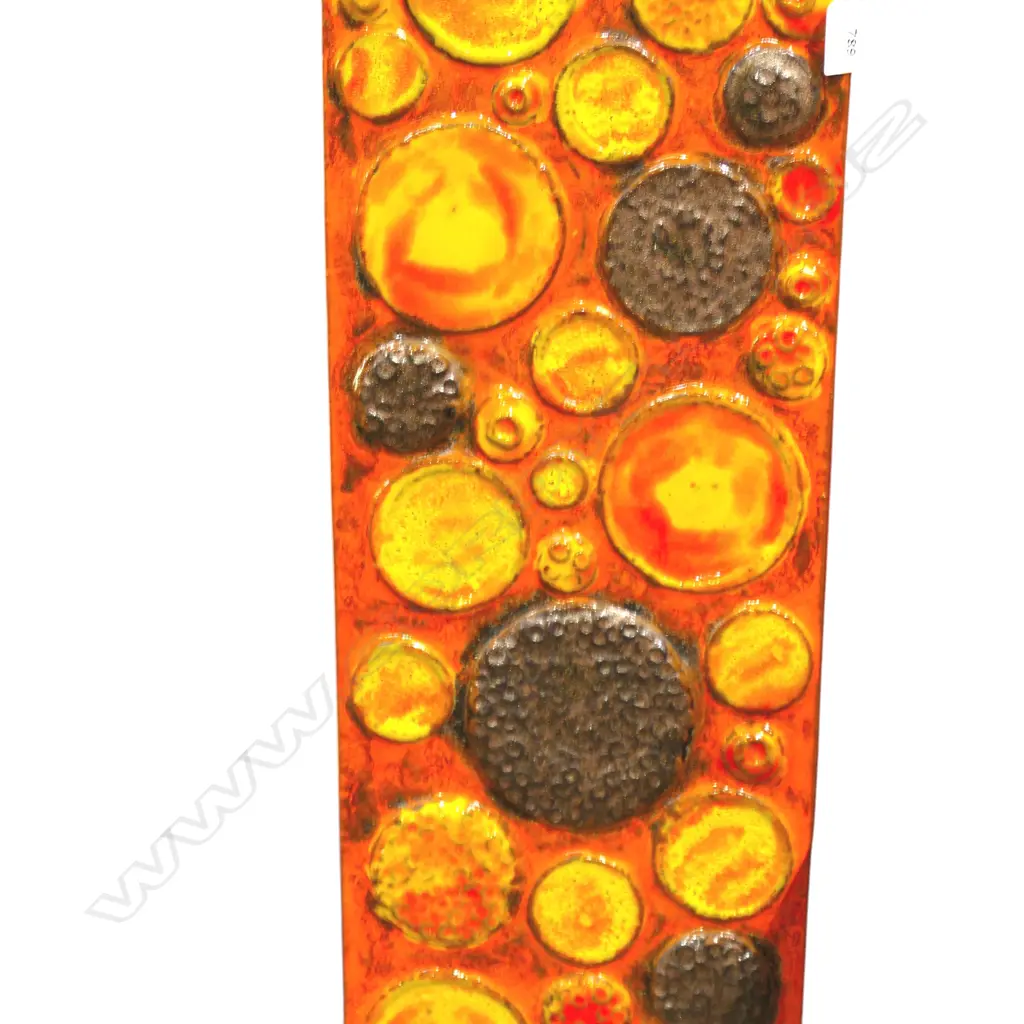 1960s WEST GERMAN CERAMIC WALL PLAQUE, GERDA HEUCKEROTH FOR CERAMANO 740x235mm Image 1++