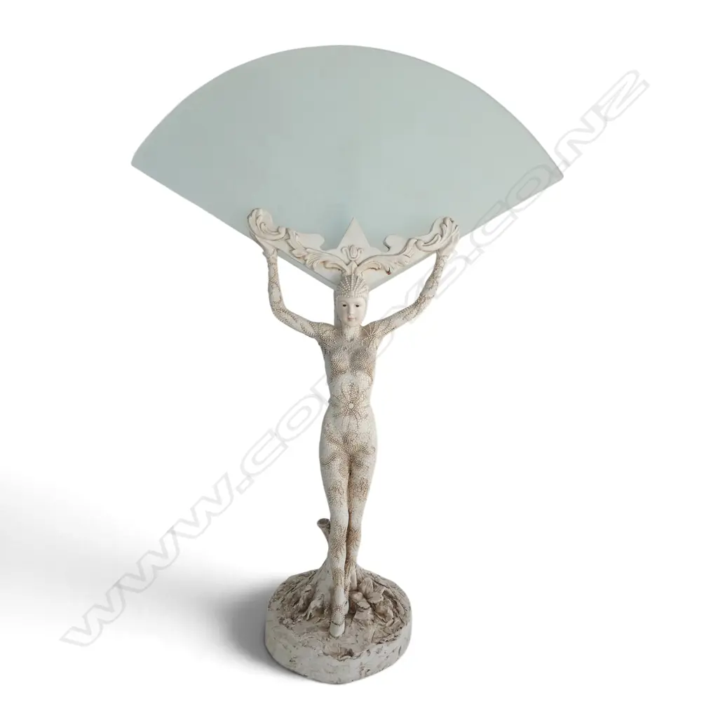 DECO STYLE RESIN FIGURE TABLE LAMP H.680mm Image 1++