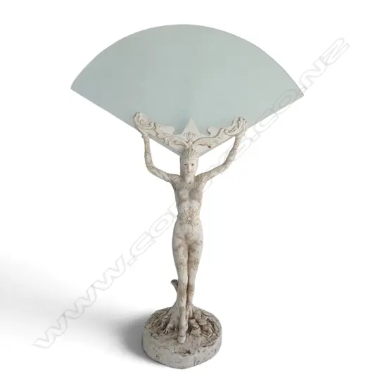 DECO STYLE RESIN FIGURE TABLE LAMP H.680mm