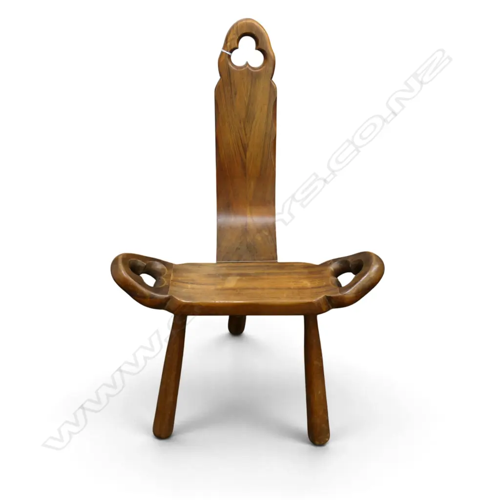 3 LEGGED WOODEN CHAIR BY DU BOIS AUCKLAND Image 1++
