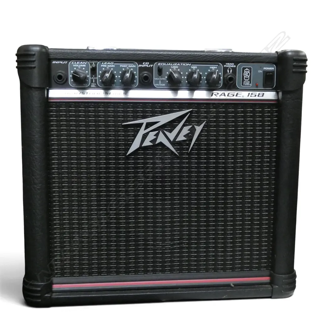 LEFT HANDED IBANEZ ELECTRIC BASS GUITAR (ASHTON CASE), MXL6 LINE MIXER, PEAVEY 'RAGE 158' AMPLIFIER Image 1++