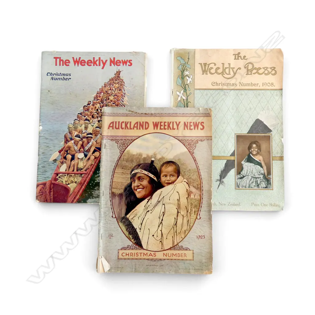 WEEKLY PRESS CHRISTMAS 1908 + WEEKLY NEWS CHRISTMAS 1925 + WEEKLY NEWS CHRISTMAS 1940 Image 1++