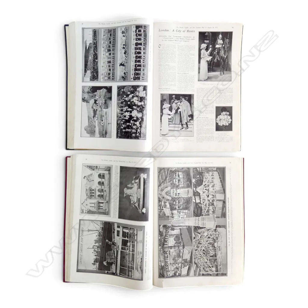 2 BOUND VOLS. GRAPHIC & NZ MAIL 1912 & 1911 Image 1++