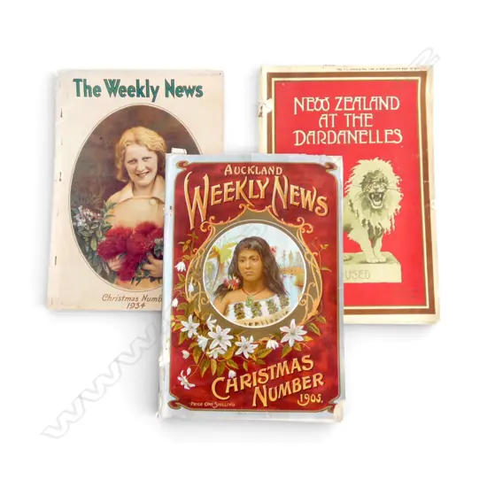 NZ at the DARDANELLES + WEEKLY NEWS CHRISTMAS 1905 + WEEKLY NEWS CHRISTMAS 1934
