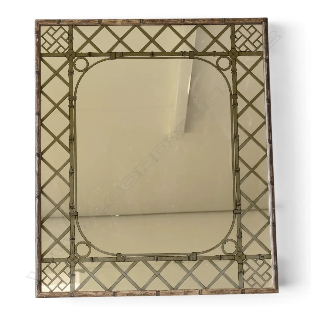 MIRROR, BAMBOO DESIGN 660x560mm Image 1++