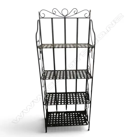 WROUGHT IRON SHELVING UNIT 610x290x1590mm