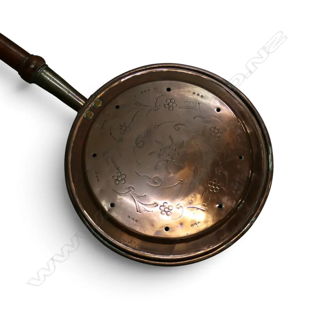 ANTIQUE COPPER BED WARMER L.1110mm Image 1++
