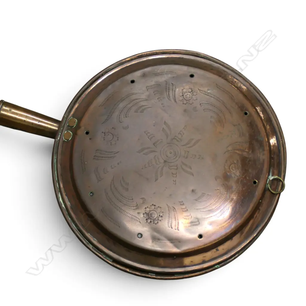 ANTIQUE COPPER BED WARMER L.1110mm Image 1++