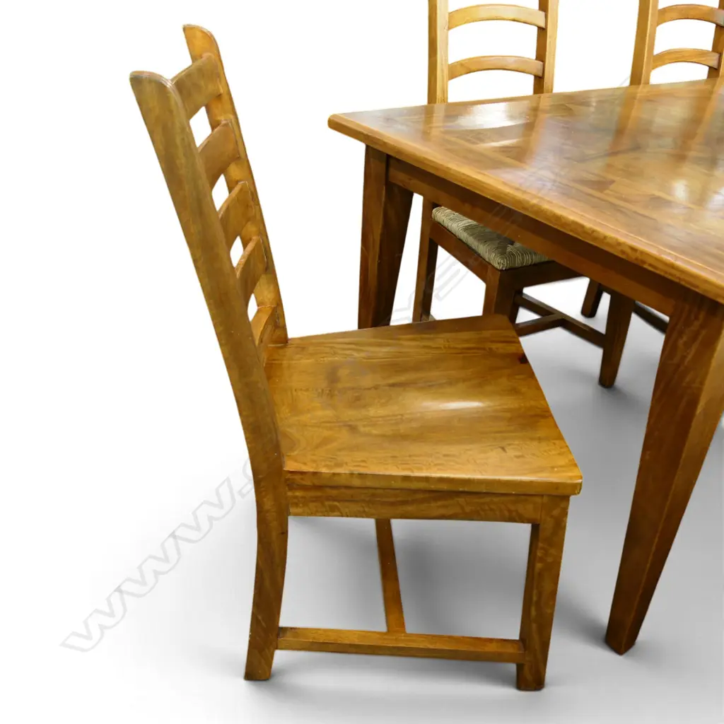PARQUET DINING TABLE 1840x1040x765mm, 6 CHAIRS Image 1++