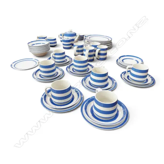 57 PCES OF CORNISH WARE DINNER/TEA CHINA...
