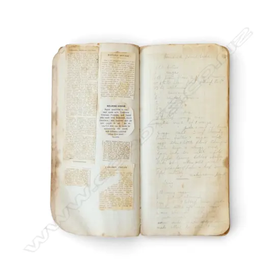 VINTAGE HAND WRITTEN RECIPE BOOK 330x155mm