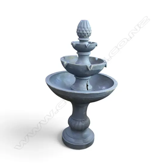 BIRDBATH /FOUNTAIN GREY PLASTIC. H1270MM