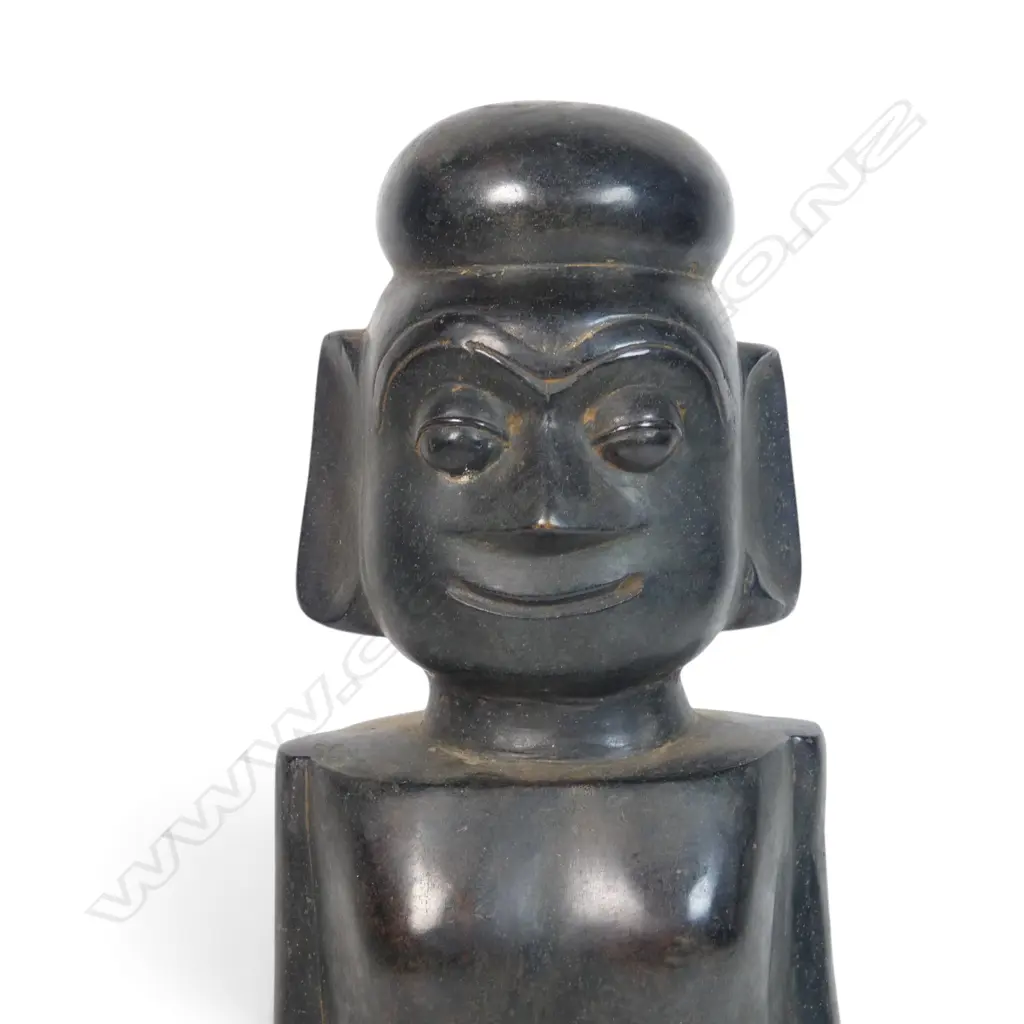 CHINESE HONGSHAN CULTURE INSPIRED BRONZED METAL SCULPTURE.130 X 330MM Image 1++