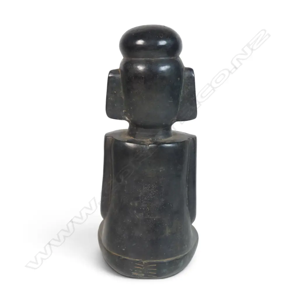 CHINESE HONGSHAN CULTURE INSPIRED BRONZED METAL SCULPTURE.130 X 330MM Image 1++