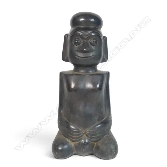 CHINESE HONGSHAN CULTURE INSPIRED BRONZED METAL SCULPTURE.130 X 330MM