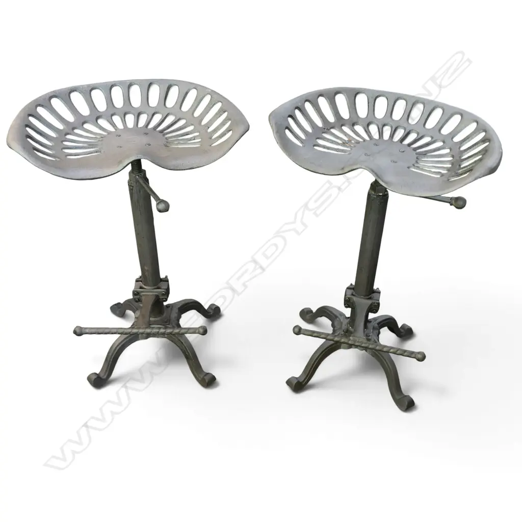 PR HEIGHT ADJUSTABLE CAST IRON TRACTOR SEAT STOOLS Image 1++