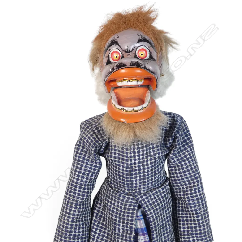 TRADITIONAL JAVANESE WOODEN ROD PUPPET. H.850MM Image 1++