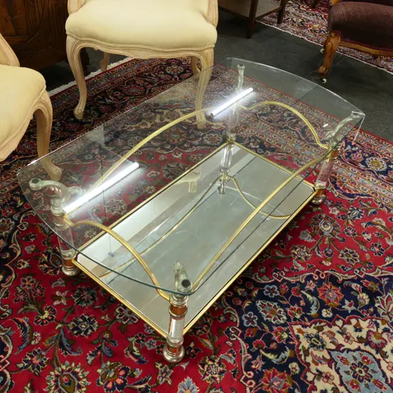 GLASS COFFEE TABLE 1105x570x400mm