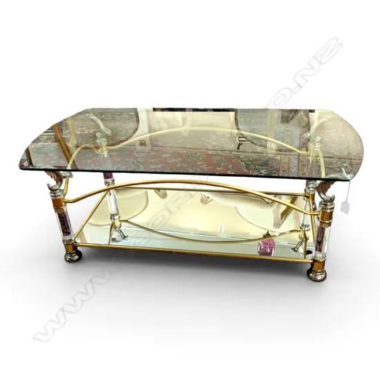 GLASS COFFEE TABLE 1105x570x400mm
