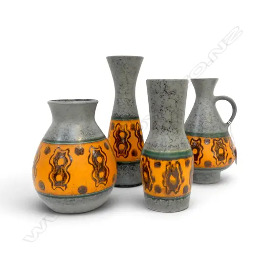 4 RETRO WEST GERMAN VESSELS H.255mm