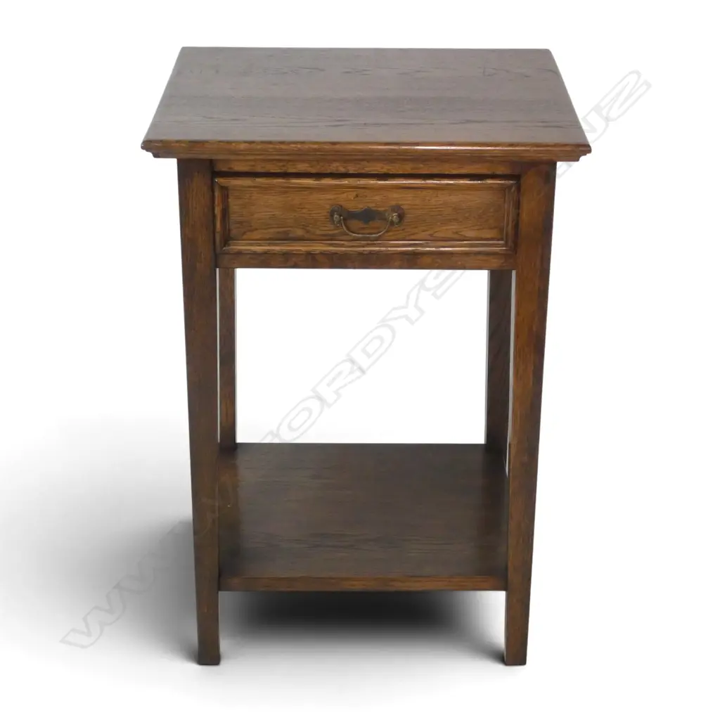 OAK SIDE TABLE single drawer 500x420x720mm Image 1++