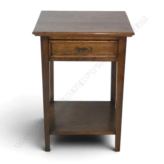OAK SIDE TABLE single drawer 500x420x720mm