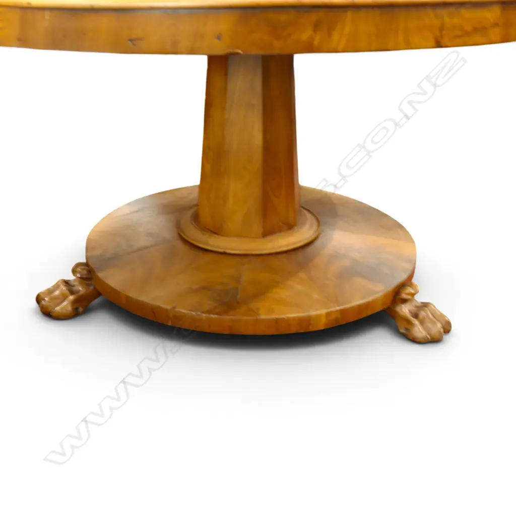 REGENCY MAHOGANY TABLE faded, glass top Dia. Image 1++
