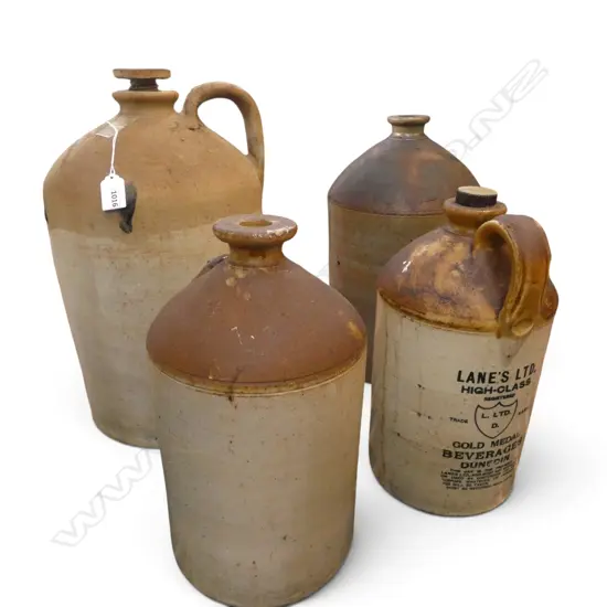 4 STONEWARE BOTTLES H.450mm