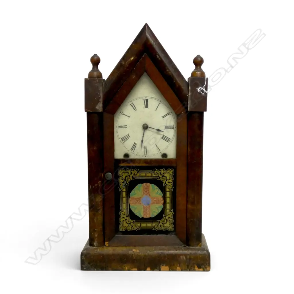 ANTIQUE CATHEDRAL TOPPED  MANTLE CLOCK H550MM Image 1++