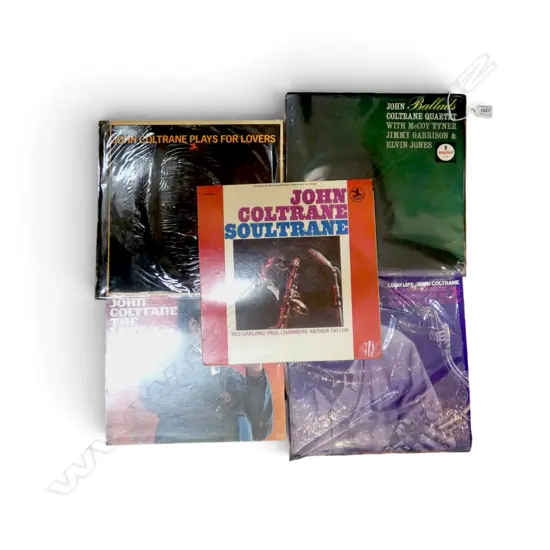 5 JOHN COLTRANE JAZZ LP RECORDS (1 FACTORY SEALED)