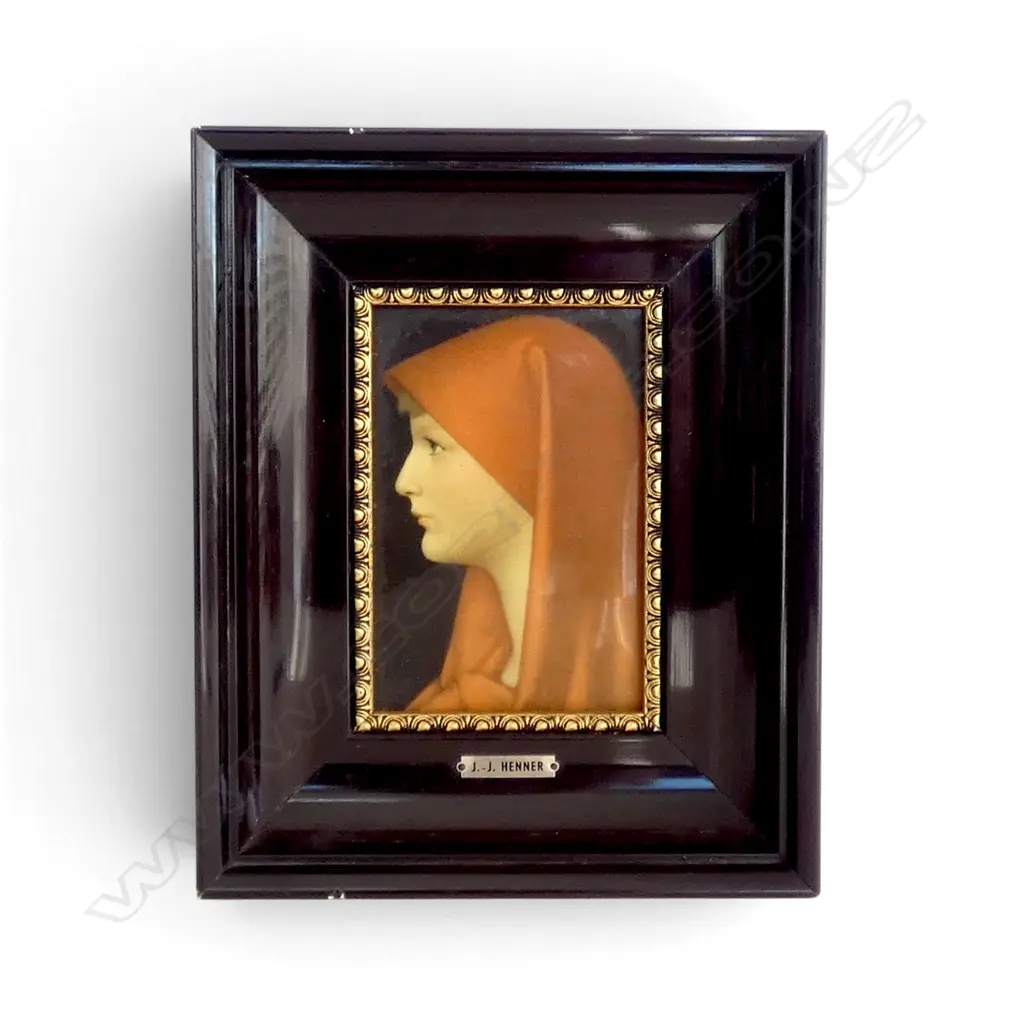 JEAN-JACQUES HENNER, PORTRAIT, PRINT, 140x90mm Image 1++