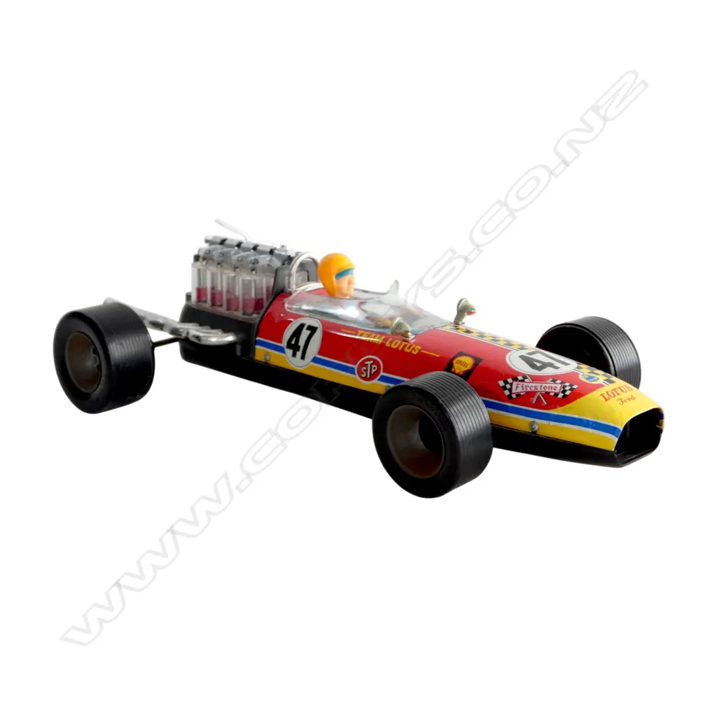 DAISHIN JAPAN TOY RACE CAR 'TEAM LOTUS' L.400mm back wheels loose Image 1++
