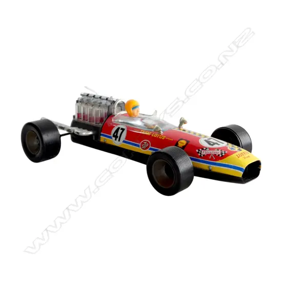 DAISHIN JAPAN TOY RACE CAR 'TEAM LOTUS' L.400mm back wheels loose