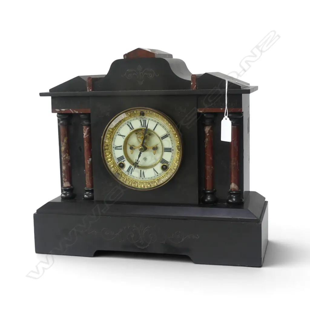 ANTIQUE ANSONIA SLATE CLOCK W.365mm Image 1++