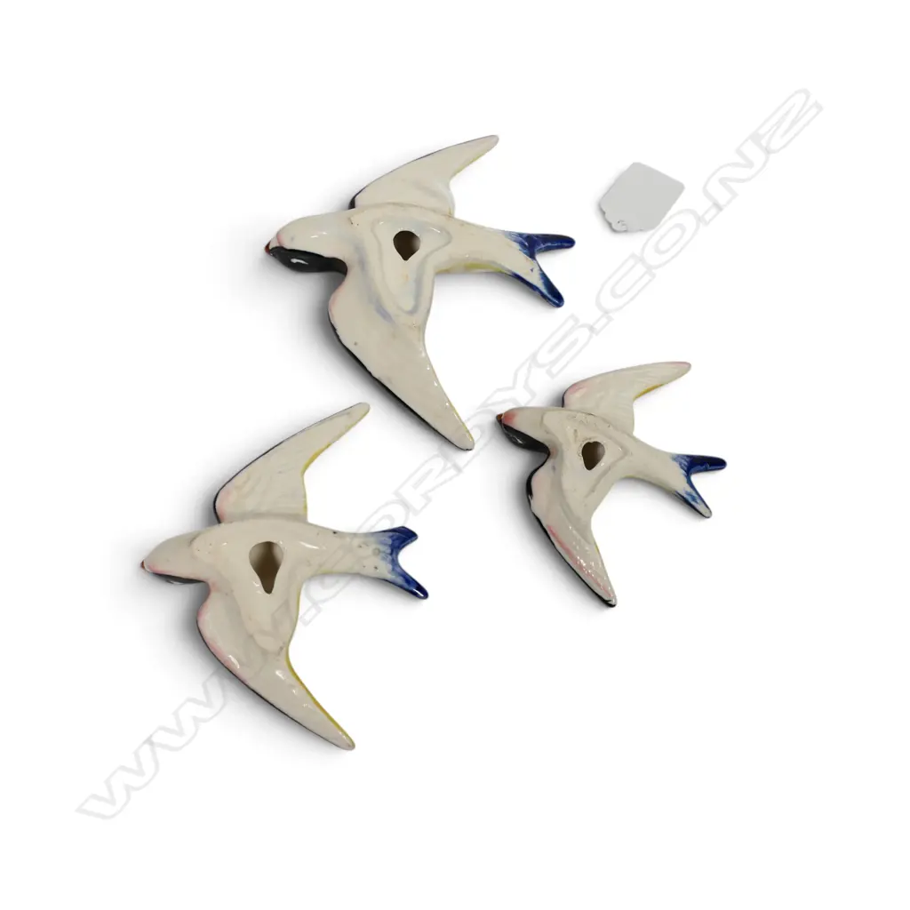 3 CERAMIC WALL BIRDS H.145mm one chip Image 1++