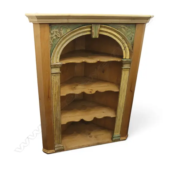 WOODEN CORNER CABINET 700x700x1280mm