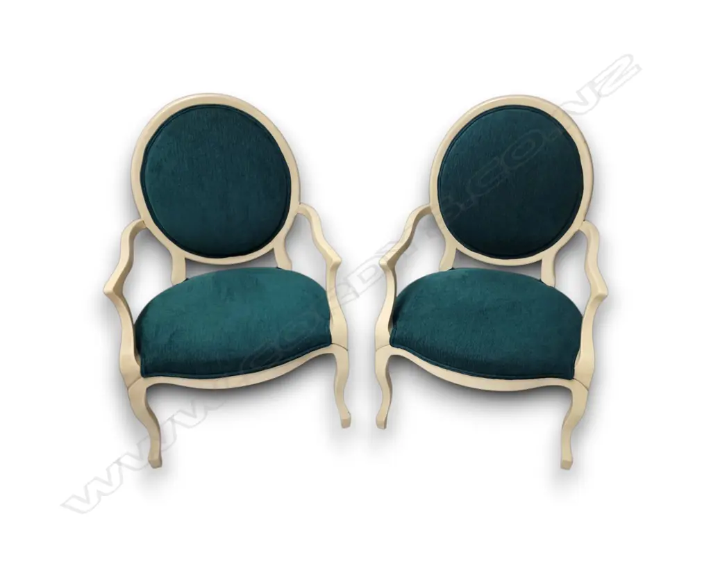 PR FRENCH STYLE UPHOLSTERED ARMCHAIRS Image 1++