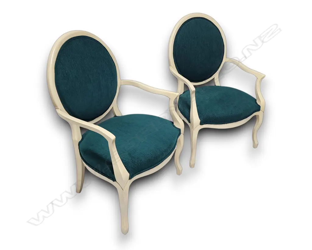 PR FRENCH STYLE UPHOLSTERED ARMCHAIRS Image 1++
