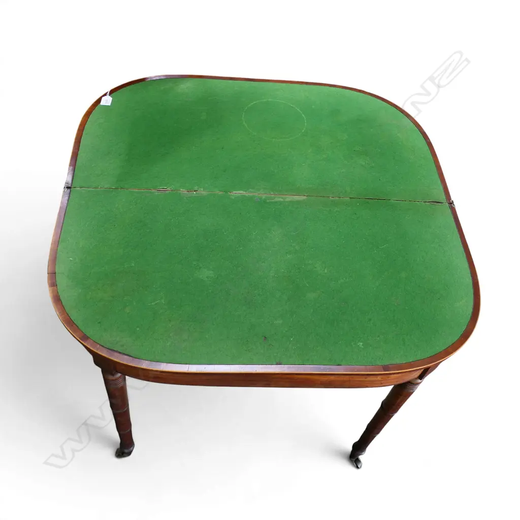 ANTIQUE MAHOGANY CARD TABLE (FAULTS) 900x445x710mm Image 1++