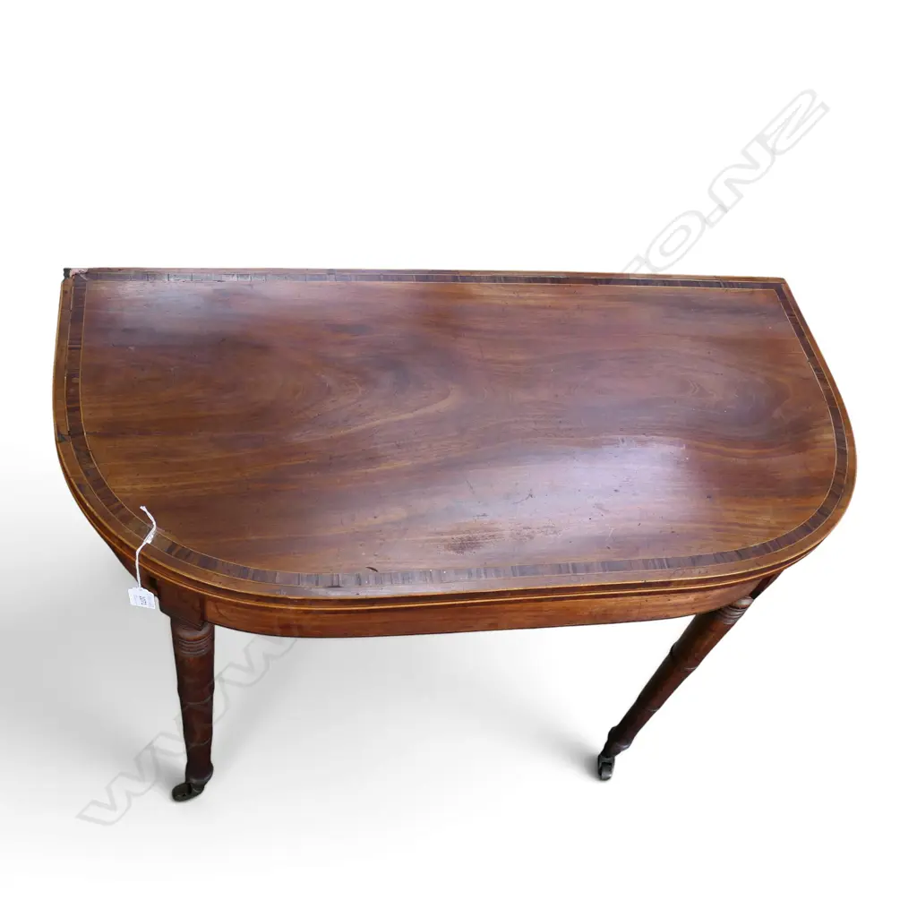 ANTIQUE MAHOGANY CARD TABLE (FAULTS) 900x445x710mm Image 1++