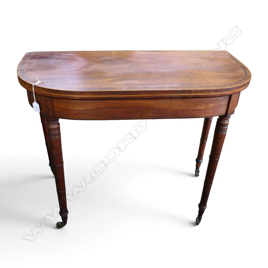 ANTIQUE MAHOGANY CARD TABLE (FAULTS) 900x445x710mm Image 1++
