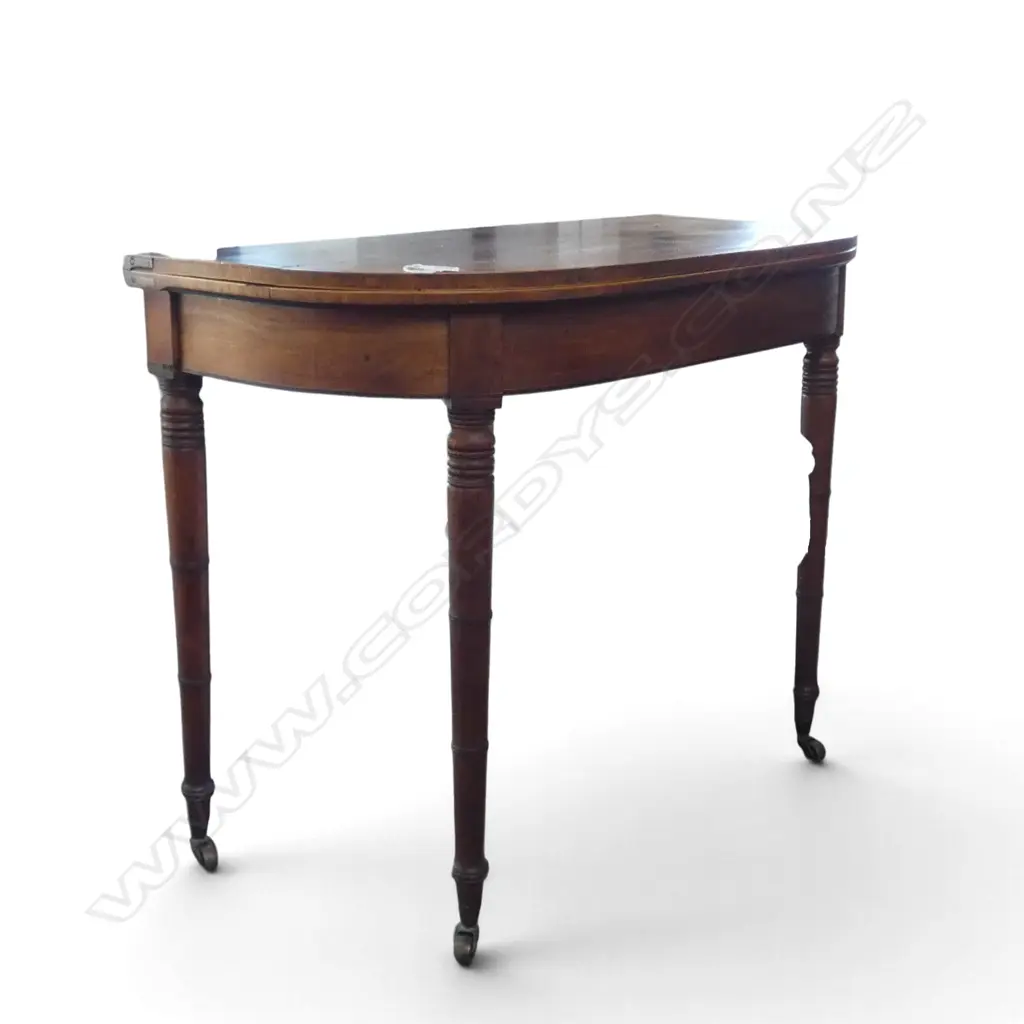 ANTIQUE MAHOGANY CARD TABLE (FAULTS) 900x445x710mm Image 1++
