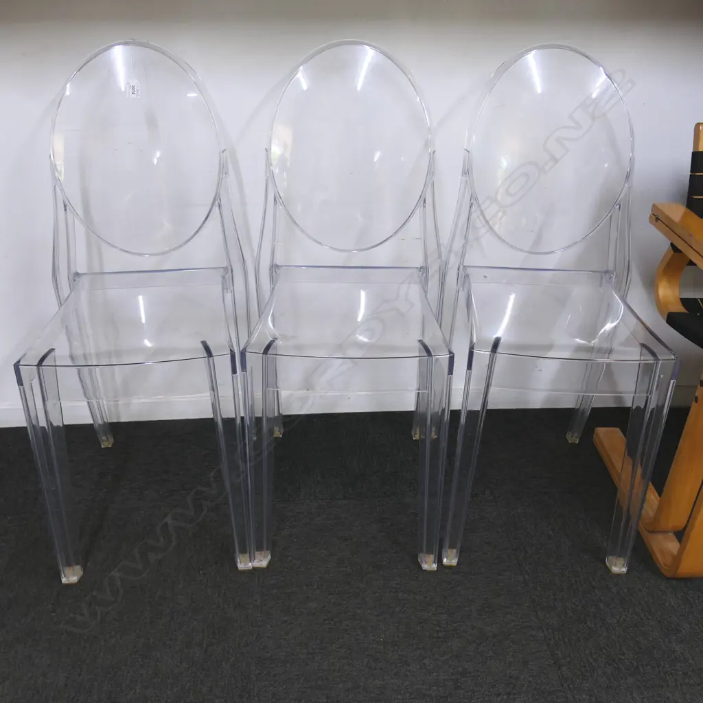 3 KARTELL GHOST ARMCHAIRS Image 1++