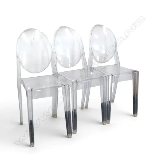 3 KARTELL GHOST ARMCHAIRS