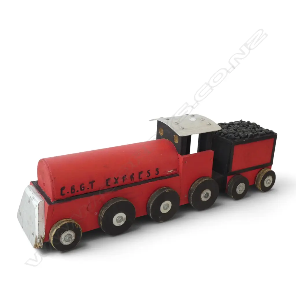 WOODEN TOY TRAIN faults L.670mm  Image 1++