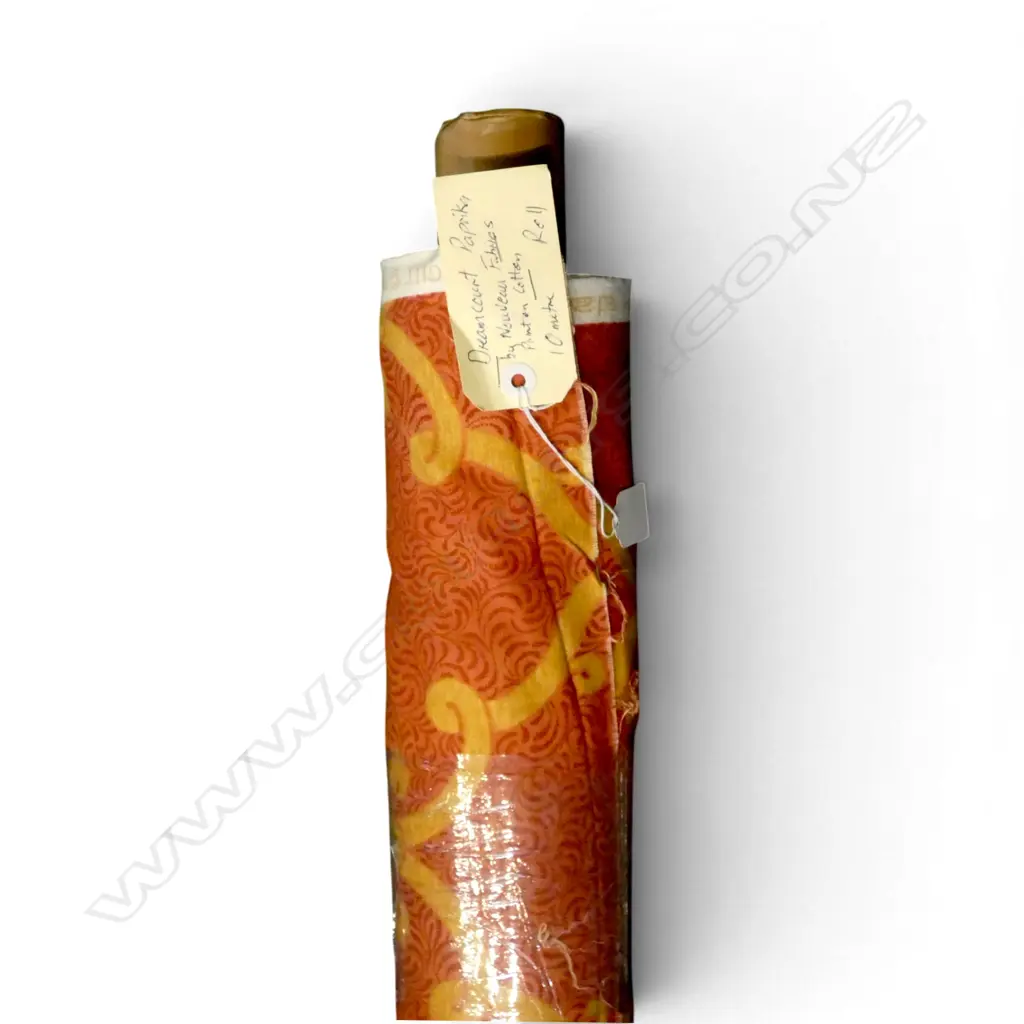 FABRIC BOLT; DREAM COURT PAPRIKA by NOUVEAU FABRICS, PRINT ON COTTON, 10M Image 1++